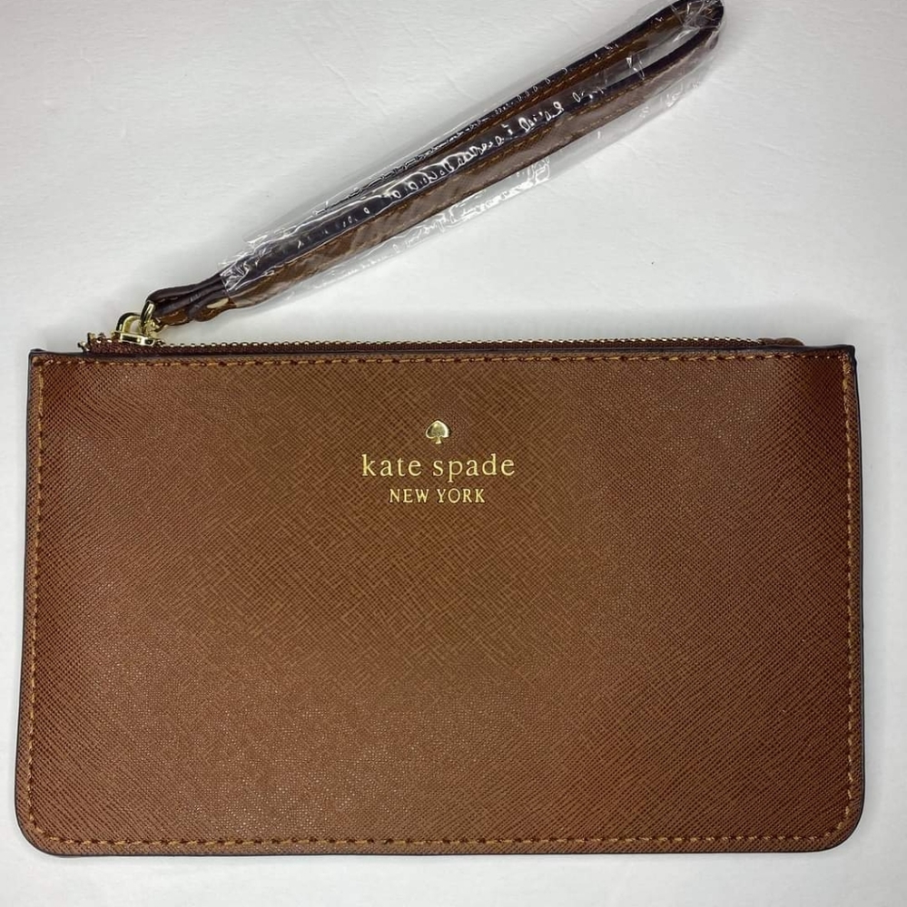 Brown Kate Spade Wristlet